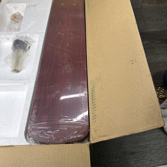 VTG Heritage 52”Ceiling Fan Polished Brass Finish Oak /Walnut Blades W/ Light - Picture 6 of 14